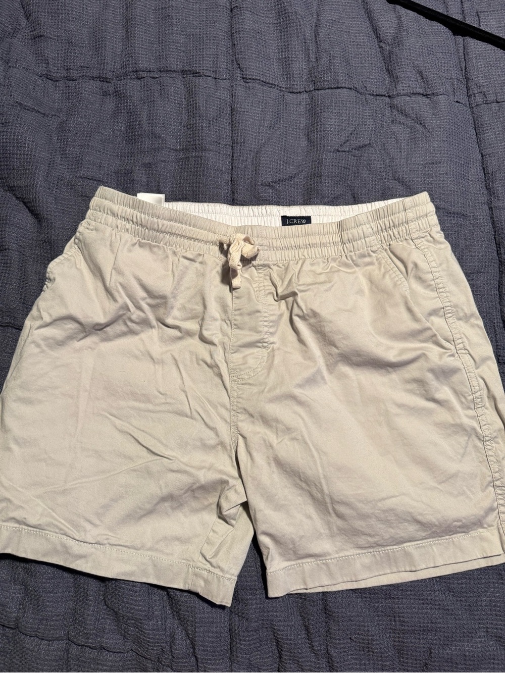 J. Crew Men's Light Beige Drawstring Athletic Shorts